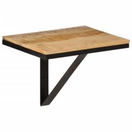 Shumee Wall shelf 40 × 30 × 32 cm, solid mango wood and iron - Shelf