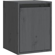 Shumee Wall cabinet 30 × 30 × 40 cm, solid pine wood, grey - Shelf