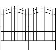 SHUMEE Zahradní plot s hroty černý 190 cm, práškově lakovaná ocel - Fence