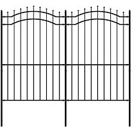 SHUMEE Zahradní plot s hroty černý 222 cm, práškově lakovaná ocel - Fence
