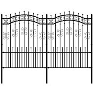 SHUMEE Zahradní plot s hroty černý 190 cm práškově lakovaná ocel - Fence