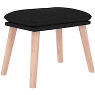 Shumee Ottoman black 45 × 29,5 × 35 cm textile - Footstool