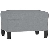 Shumee Ottoman light grey 60 × 50 × 41 cm textile - Footstool