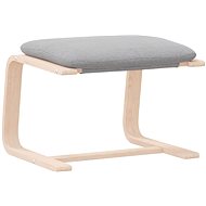 Shumee Ottoman light grey 51 × 41 × 40 cm textile - Footstool