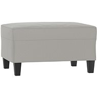 Shumee Ottoman light grey 70 × 55 × 41 cm microfiber fabric - Footstool
