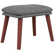 Shumee Ottoman light grey 45 × 29,5 × 35 cm textile - Footstool