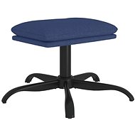 Shumee Ottoman blue 60 × 60 × 36 cm textile - Footstool