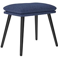 Shumee Ottoman blue 45 × 29,5 × 35 cm textile - Footstool