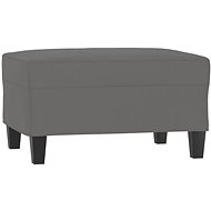 Shumee Ottoman dark grey 70 × 55 × 41 cm microfiber fabric - Footstool