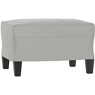 Shumee Ottoman light grey 60 × 50 × 41 cm microfiber fabric - Footstool