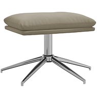 Shumee Ottoman light grey 60 × 60 × 35 cm microfiber fabric - Footstool