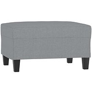 Shumee Ottoman light grey 70 × 55 × 41 cm textile - Footstool