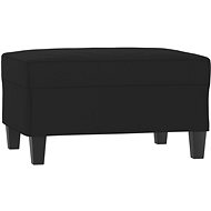 Shumee Ottoman black 70 × 55 × 41 cm microfiber fabric - Footstool