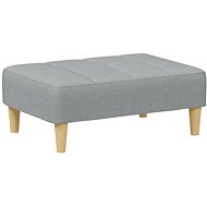 Shumee Ottoman light grey 77 × 55 × 31 cm textile - Footstool