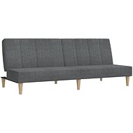 2místná rozkládací pohovka světle šedá textil, 337546 - Pohovka
