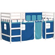 SHUMEE Children's bunk bed with curtains pink, 80 × 200 cm, pine, 3206960 - Bed