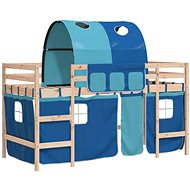 SHUMEE Children's bunk bed with tunnel blue, 80 × 200 cm, solid pine, 3206983 - Bed