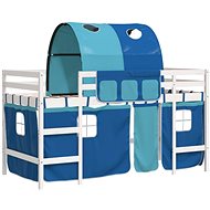 SHUMEE Children's bunk bed with tunnel blue, 80 × 200 cm, solid pine, 3206986 - Bed