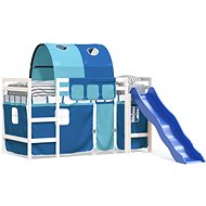 SHUMEE Kids bunk bed with tunnel blue, 80 × 200 cm, solid pine, 3207040 - Bed