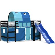 SHUMEE Children's bunk bed with tunnel blue, 80 × 200 cm, solid pine, 3207043 - Bed
