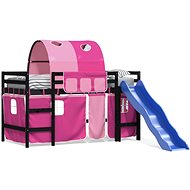 SHUMEE Kids bunk bed with tunnel pink, 80 × 200 cm, solid pine, 3207044 - Bed