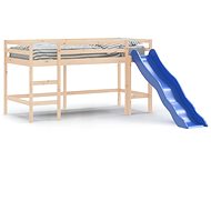 SHUMEE Children's bunk bed with slide, 80 × 200 cm, pine wood - Bed