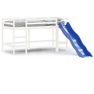 SHUMEE Children's bunk bed with slide white, 80 × 200 cm, pine wood - Bed