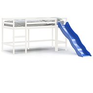 SHUMEE Children's bunk bed with slide white, 90 × 200 cm, pine wood - Bed