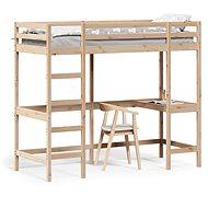 SHUMEE Children's bunk bed with table, 80 × 200 cm, solid pine - Bed