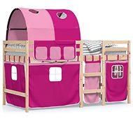 SHUMEE Kids bunk bed with tunnel blue, 80 × 200 cm, solid pine, 3283836 - Bed