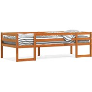 Children's bed wax brown, 80 × 200 cm, solid pine wood - Bed