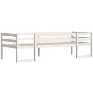 Children's bed white, 90 × 200 cm, solid pine wood - Bed