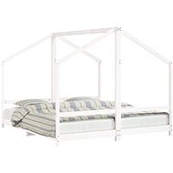 Shumee Children's bed white 2 × (90 × 200) cm solid pine wood - Bed