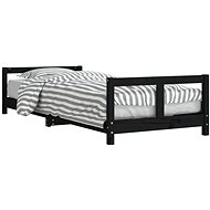 Shumee Children's bed black 80 × 200 cm solid pine wood, 834422 - Bed