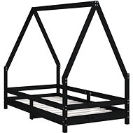 Shumee Children's bed black 80 × 160 cm solid pine wood, 834491 - Bed