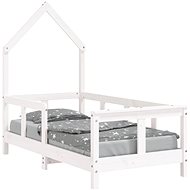Shumee Children's bed white 70 × 140 cm solid pine wood, 834556 - Bed