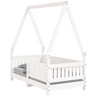 Shumee Children's bed white 70 × 140 cm solid pine wood, 834502 - Bed