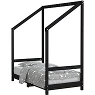 Shumee Children's bed black 70 × 140 cm solid pine wood, 835708 - Bed