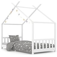 Shumee Children's bed frame white solid pine wood 90 × 200 cm - Bed Frame