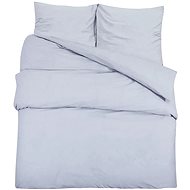 Shumee Bed linen set 1+2 grey 200 × 200 cm microfiber, without print, pillows 50 × 75 cm - Bed Linen