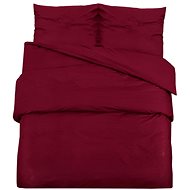 Shumee Bedding set 1+1 burgundy 140 × 200 cm cotton, without print, pillow 60 × 70 cm - Bed Linen