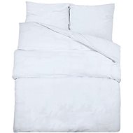 Shumee Bedding set 1+1 white 140 × 200 cm microfiber, without print, pillow 65 × 65 cm - Bed Linen