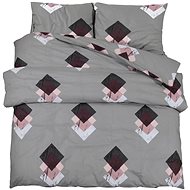 Shumee Bedding set 1+2 grey 260 × 220 cm cotton, patterns, pillows 50 × 75 cm - Bed Linen