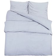 Shumee Bed linen set 1+2 grey 260 × 220 cm microfiber, without print, pillows 50 × 75 cm - Bed Linen
