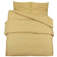 Shumee Bedding set 2+2 taupe 135 × 200 cm microfiber, without print, pillows 80 × 80 cm - Bed Linen