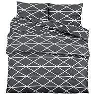 Shumee Bedding set 1+2 dark grey 200 × 200 cm cotton, patterns, pillows 60 × 70 cm - Bed Linen