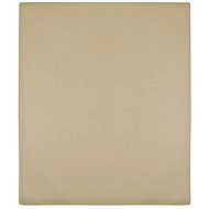 Shumee Jersey 2 pcs taupe 90 × 200 cm cotton - Bedsheet