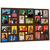 Shumee Collage photo frame, 24 pictures, 10 × 15 cm, dark brown MDF - Photo Frame
