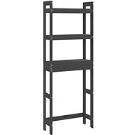 SHUMEE Toilet shelf grey 63 × 26 × 171 cm solid pine wood - Shelving Unit