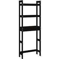 SHUMEE Toilet shelf black 63 × 26 × 171 cm solid pine wood - Shelving Unit
